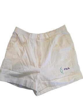 Vtg 80s Fila Women's sz 6 Athletic Tennis Shorts Embroidered logo Made in Italy